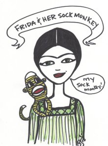 Frida Kahlo & Sock Monkey